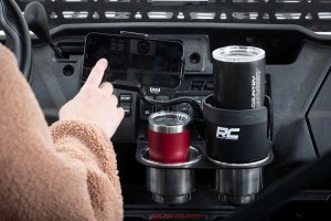 Expanding Cup and Phone Holder - Rough Country - 2-in-1, 360° Rotation